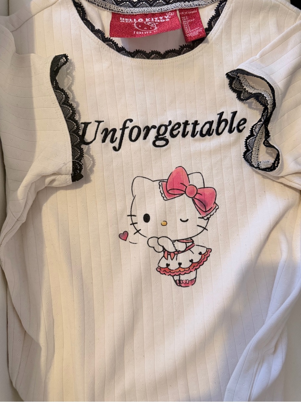 Hello Kitty White & Pink Girls' 'Unforgettable' Top